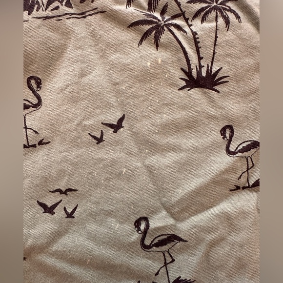 Beverly Hills Polo Club men’s 34 Teal Shorts with palm trees and flamingo print - Picture 8 of 8